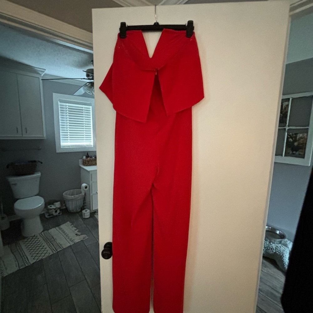 Classy Red Large Romper